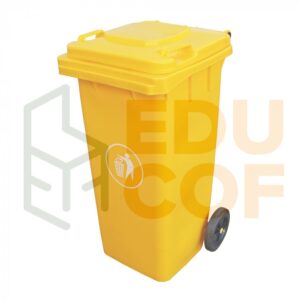 Contenedor de basura 120 litros amarillo