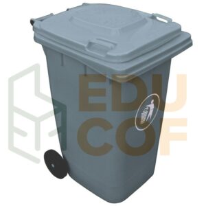 Contenedor de basura 240 litros gris