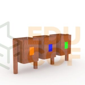 Basurero ecológico de madera