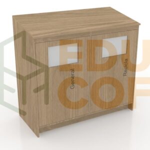 Contenedor reciclaje doble melamina